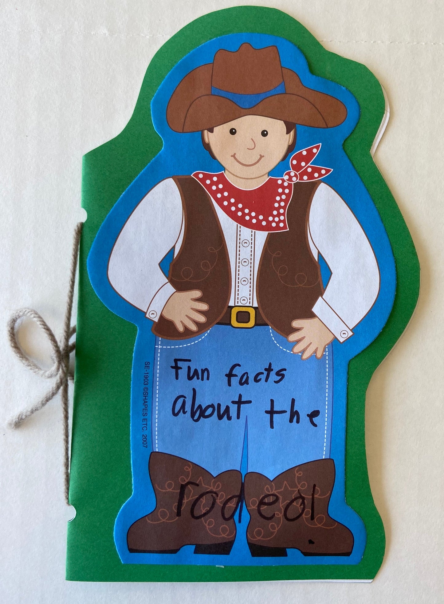 SHAPES ETC. Mini Notepad - Cowboy