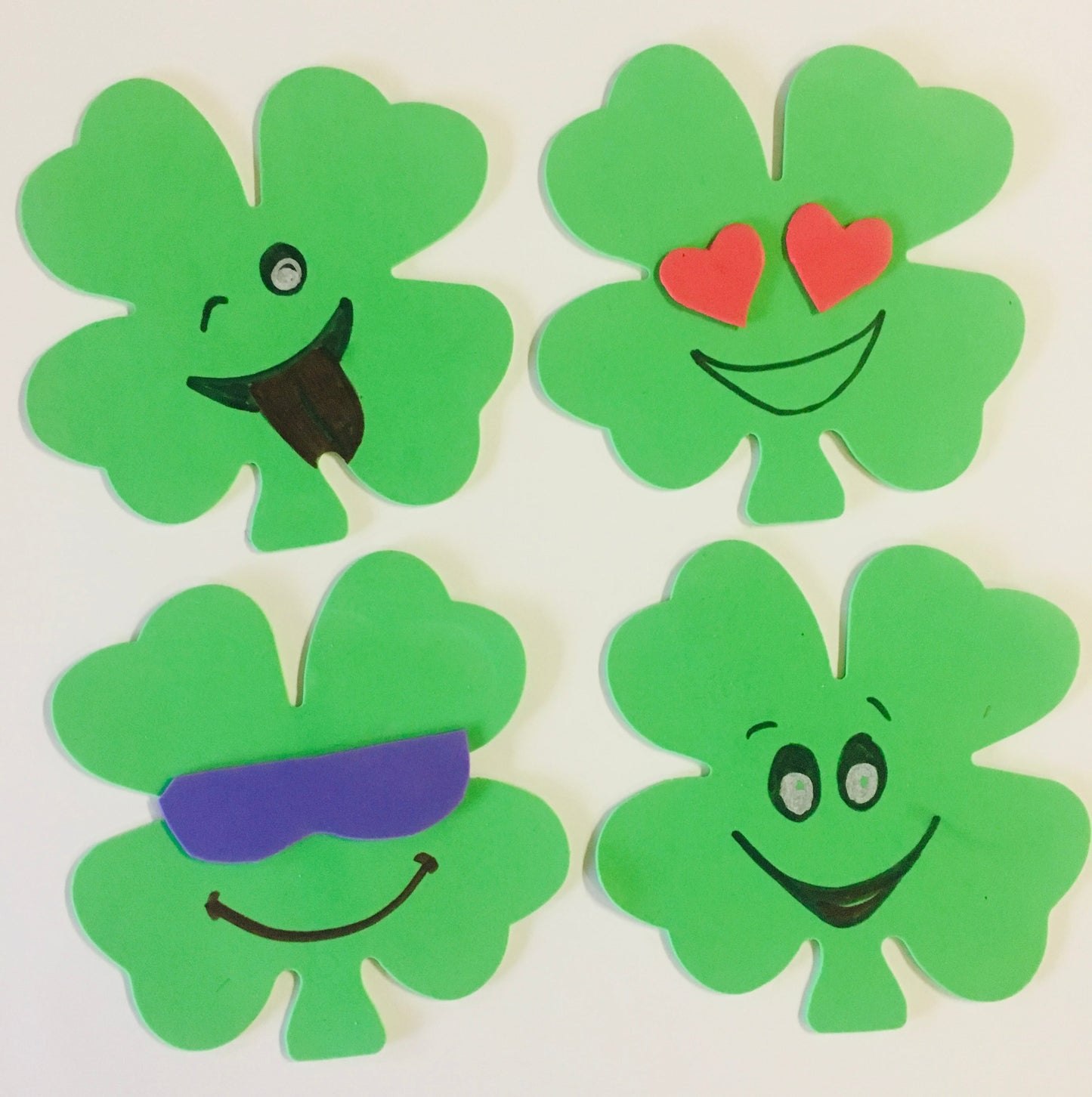SHAPES ETC. Large Single Color Creative Foam Cut-Outs - Four Leaf Clover