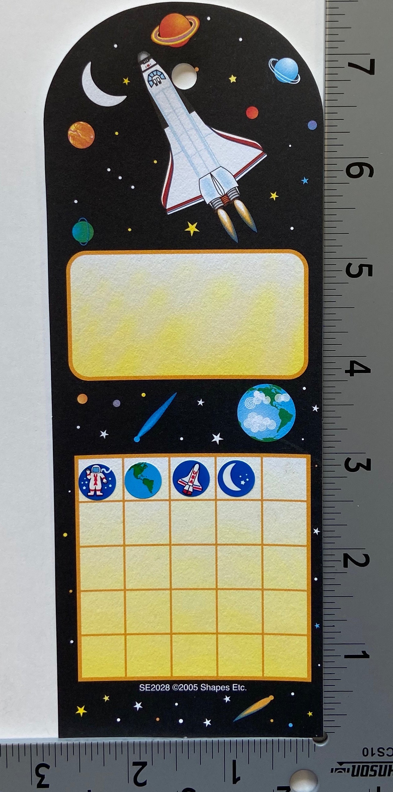 SHAPES ETC. Personal Incentive Chart - Space