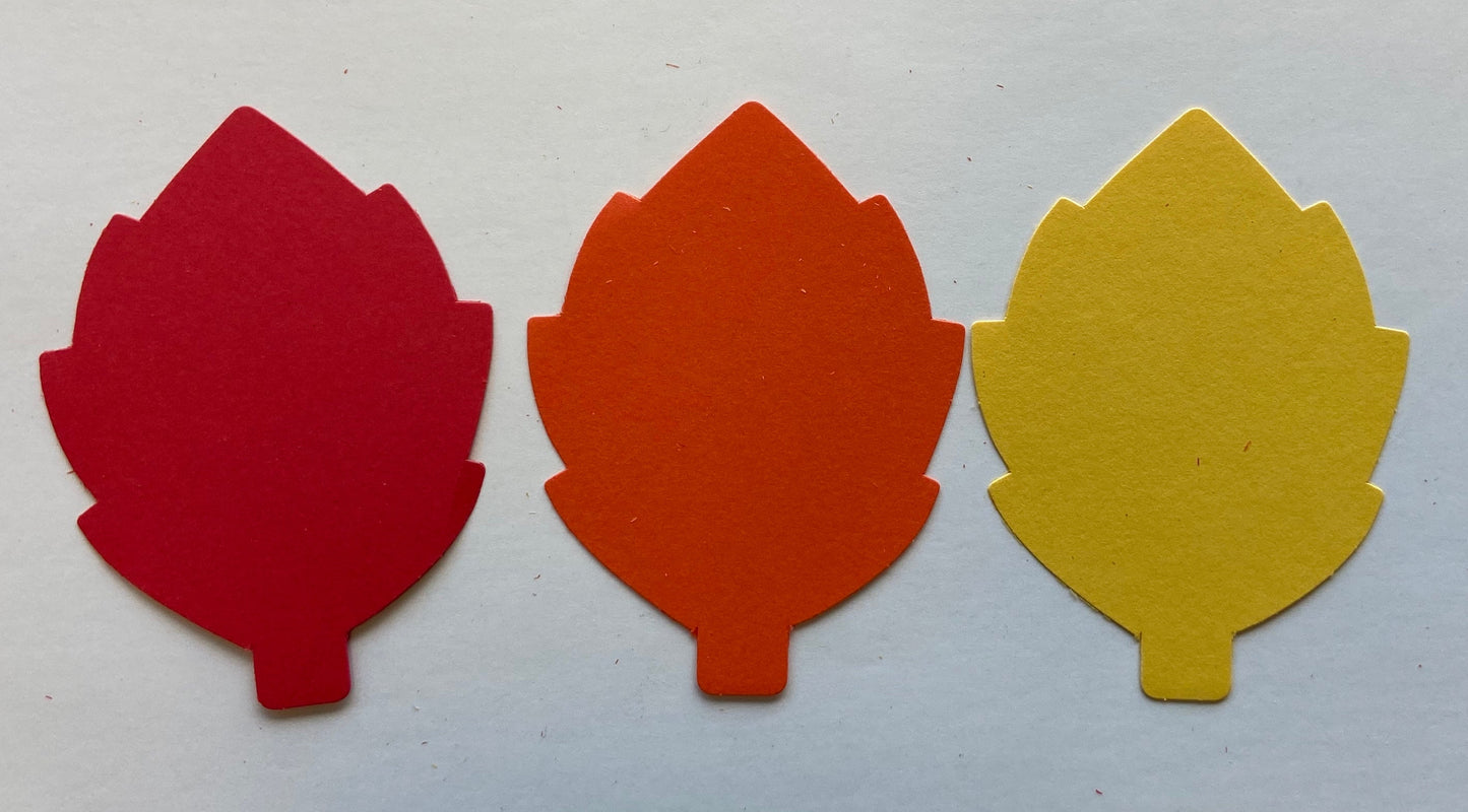 SHAPES ETC. Leaf Tri-Color Creative Cut-Outs- 3"