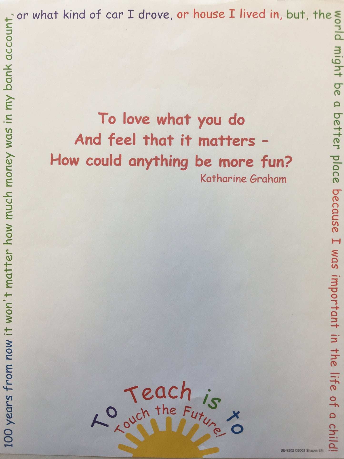 SHAPES ETC. Notes & Quotes Writing Set - Touch the Future