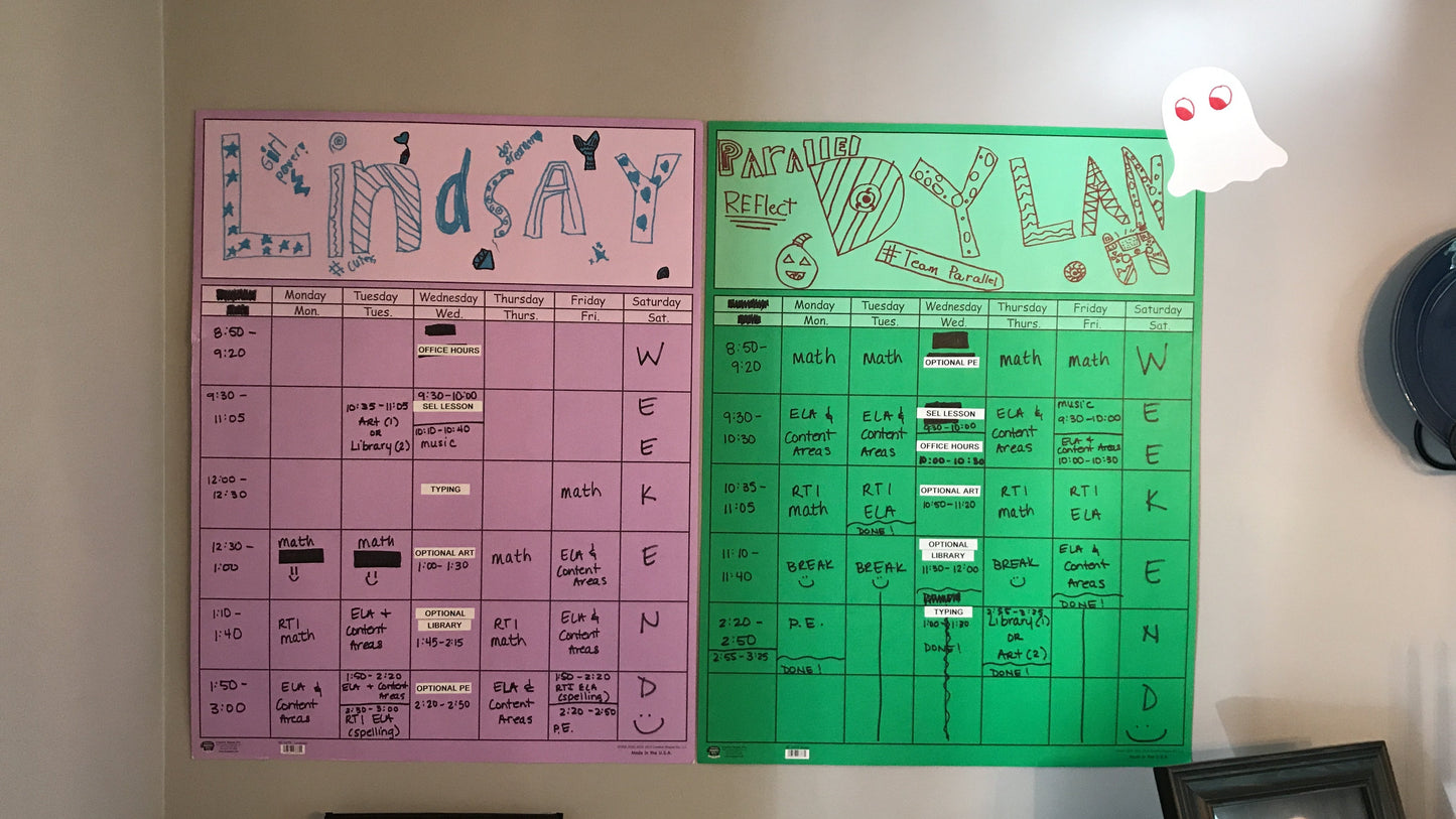 SHAPES ETC. Vertical Calendar - Green