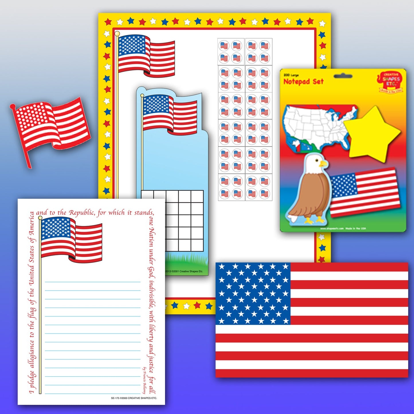 SHAPES ETC. Mini Notepad - Flag