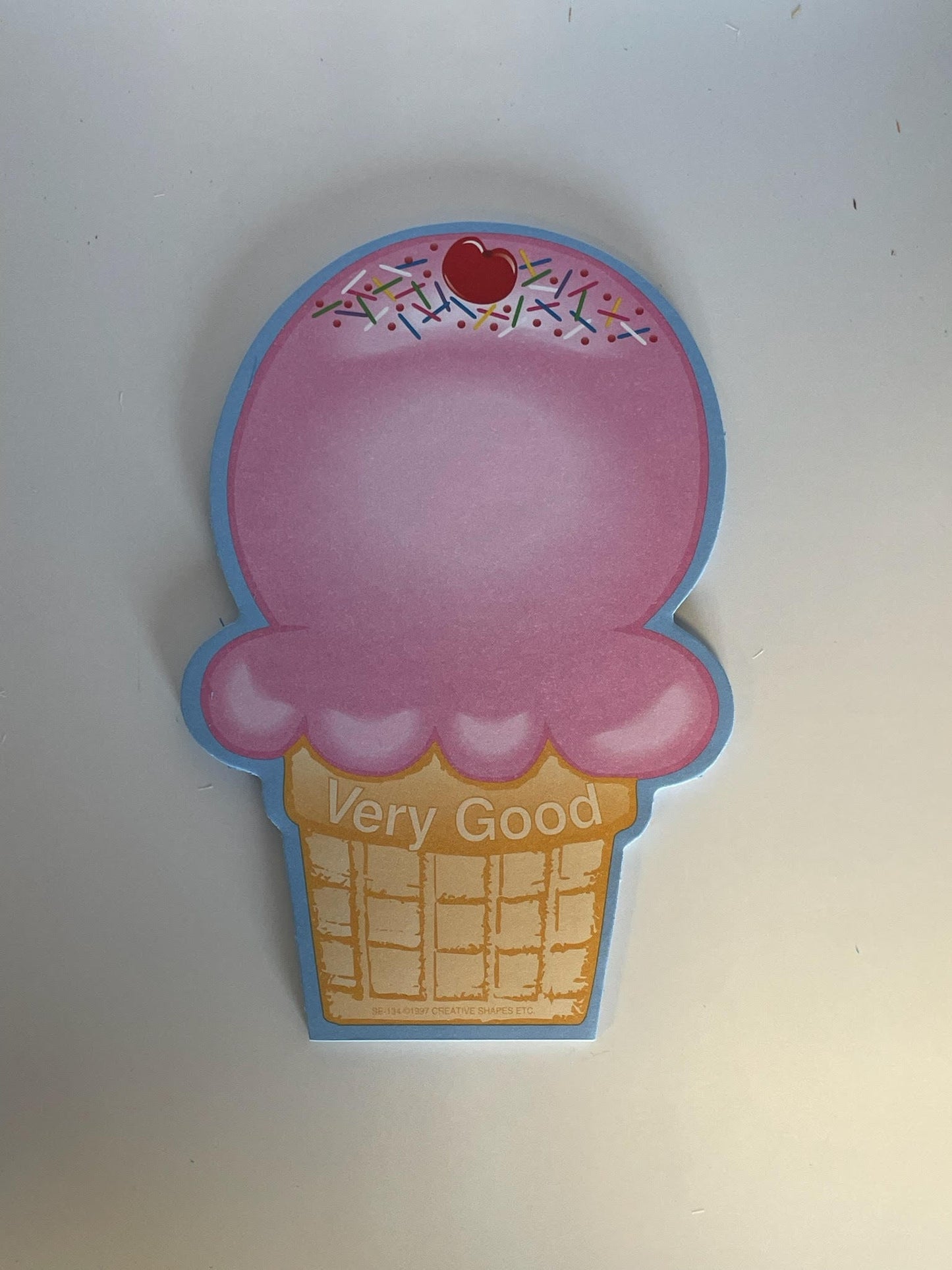 SHAPES ETC. Large Notepad - Ice Cream Cone