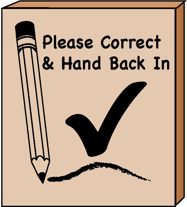 SHAPES ETC. Teacher's Stamp - Correct And Hand Back In