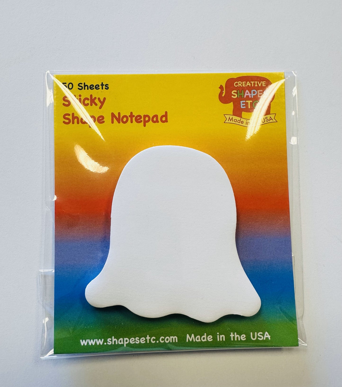 SHAPES ETC. Sticky Shape Notepad - Ghost