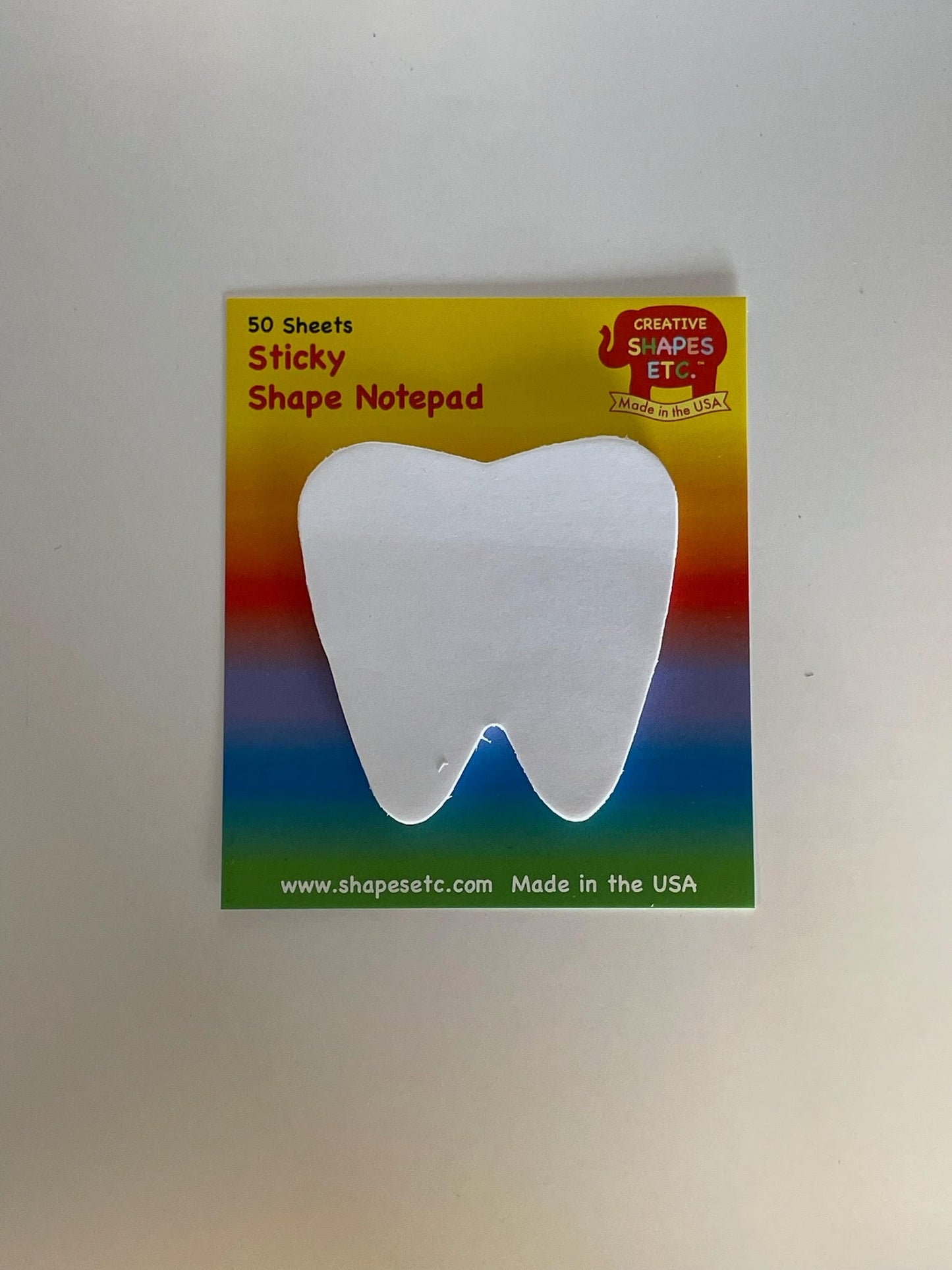 SHAPES ETC. Sticky Shape Notepad - Tooth