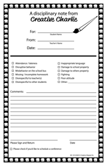 SHAPES ETC. Notes from Teachers - Creative Charlie Primary Disciplinary