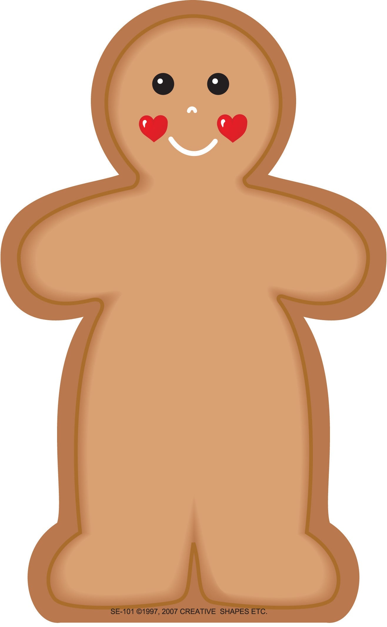 SHAPES ETC. Large Notepad - Gingerbread Man