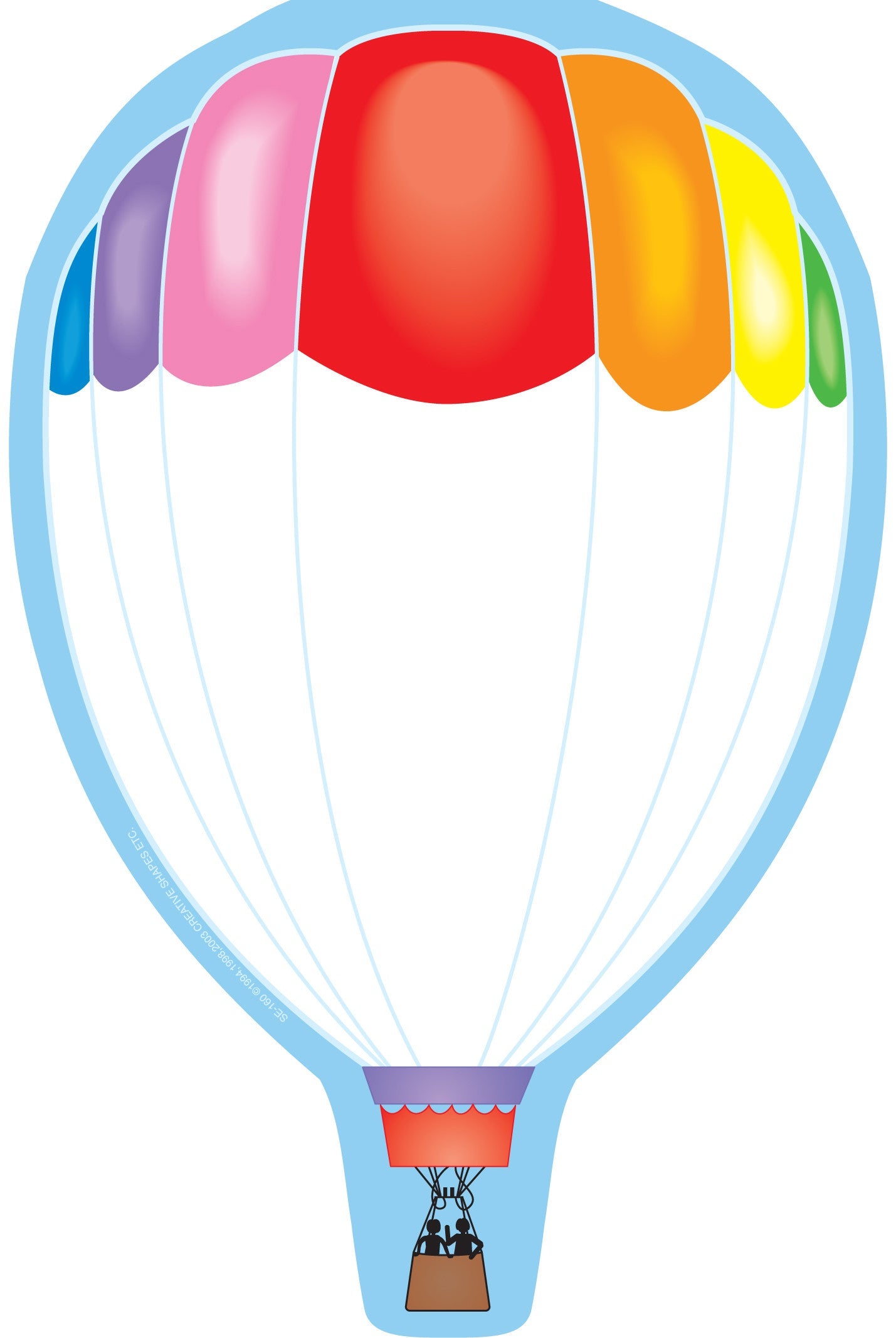 SHAPES ETC. Large Notepad - Hot Air Balloon