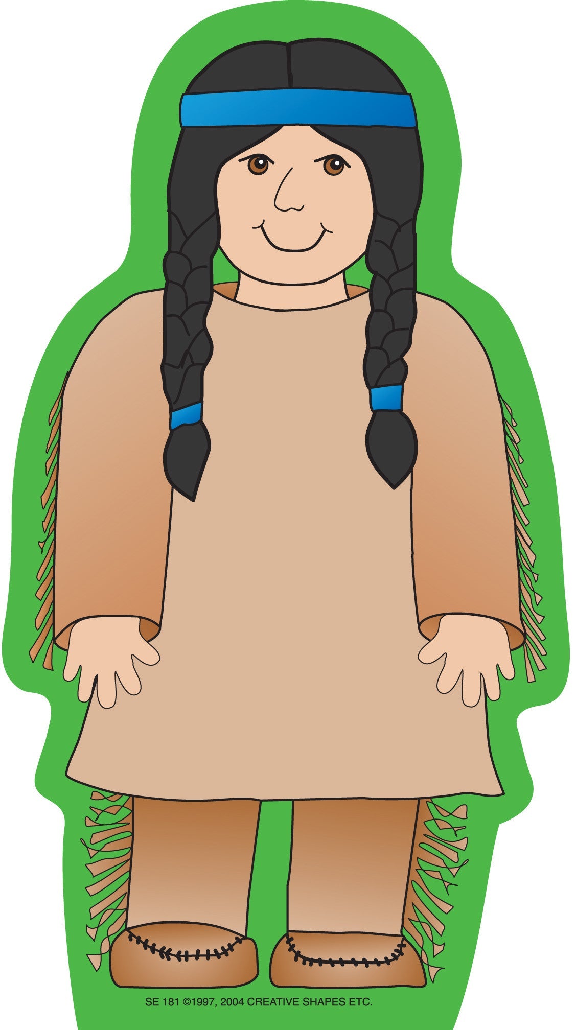 SHAPES ETC. Large Notepad - Native American Boy