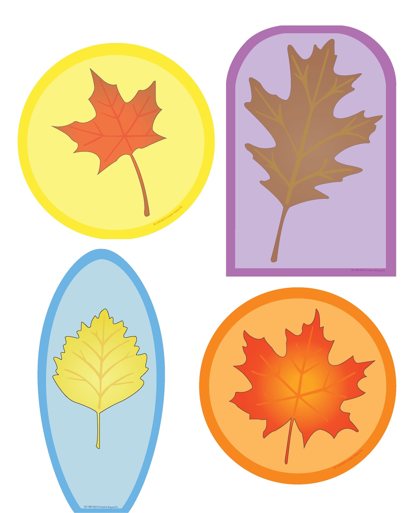 SHAPES ETC. Large Accents - Leaves Variety Pack