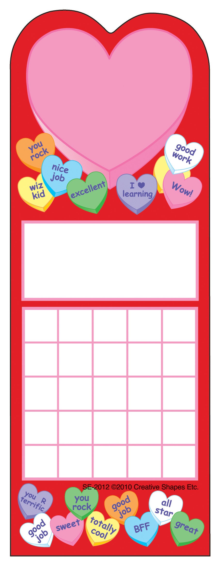 SHAPES ETC. Personal Incentive Chart - Heart