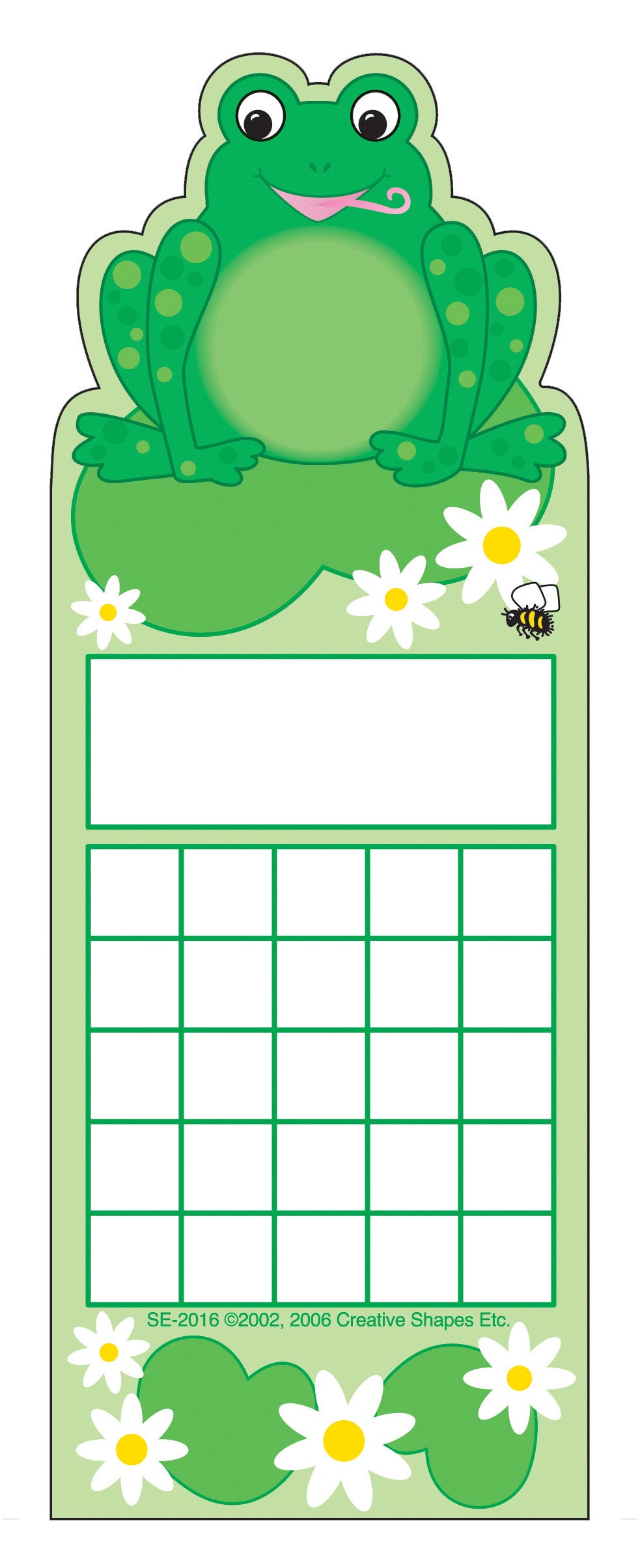 SHAPES ETC. Personal Incentive Chart - Frog