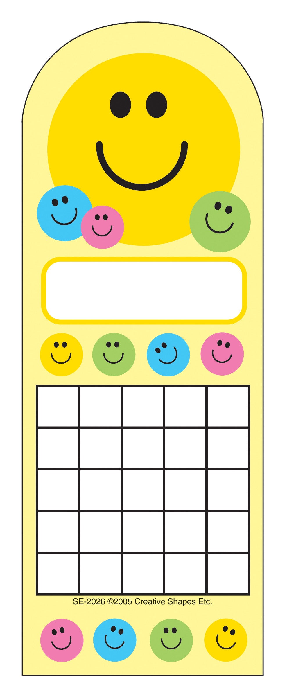 SHAPES ETC. Personal Incentive Chart - Smile