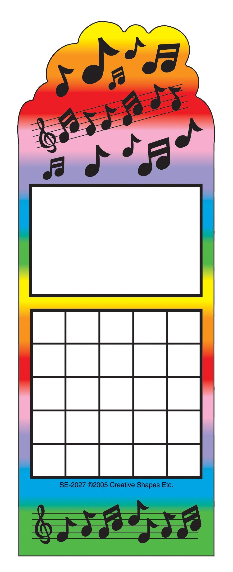 SHAPES ETC. Personal Incentive Chart - Music