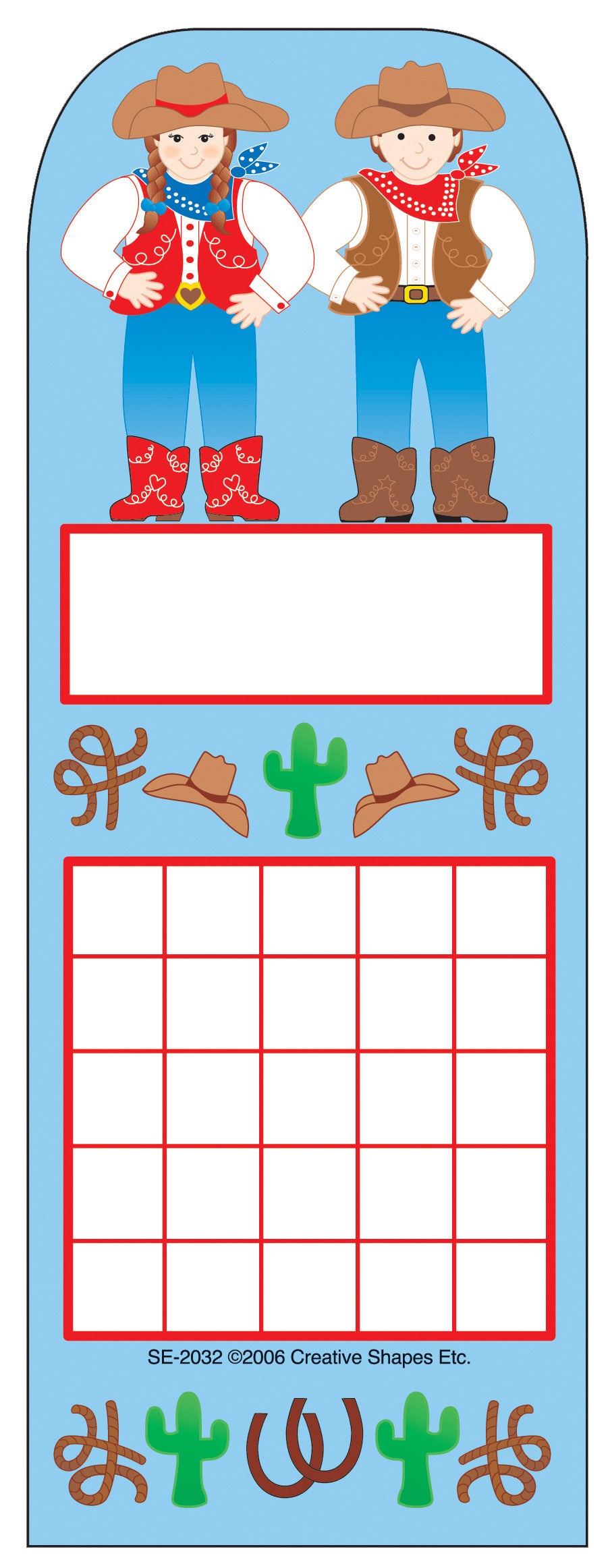 SHAPES ETC. Personal Incentive Chart - Western