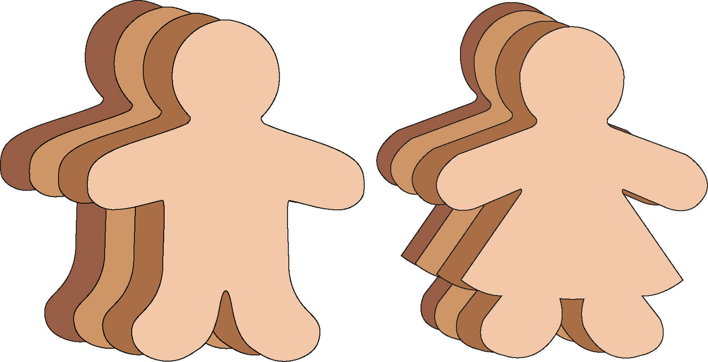 SHAPES ETC. Kid Shape Set Multicultural Small Cut-Outs- 3”