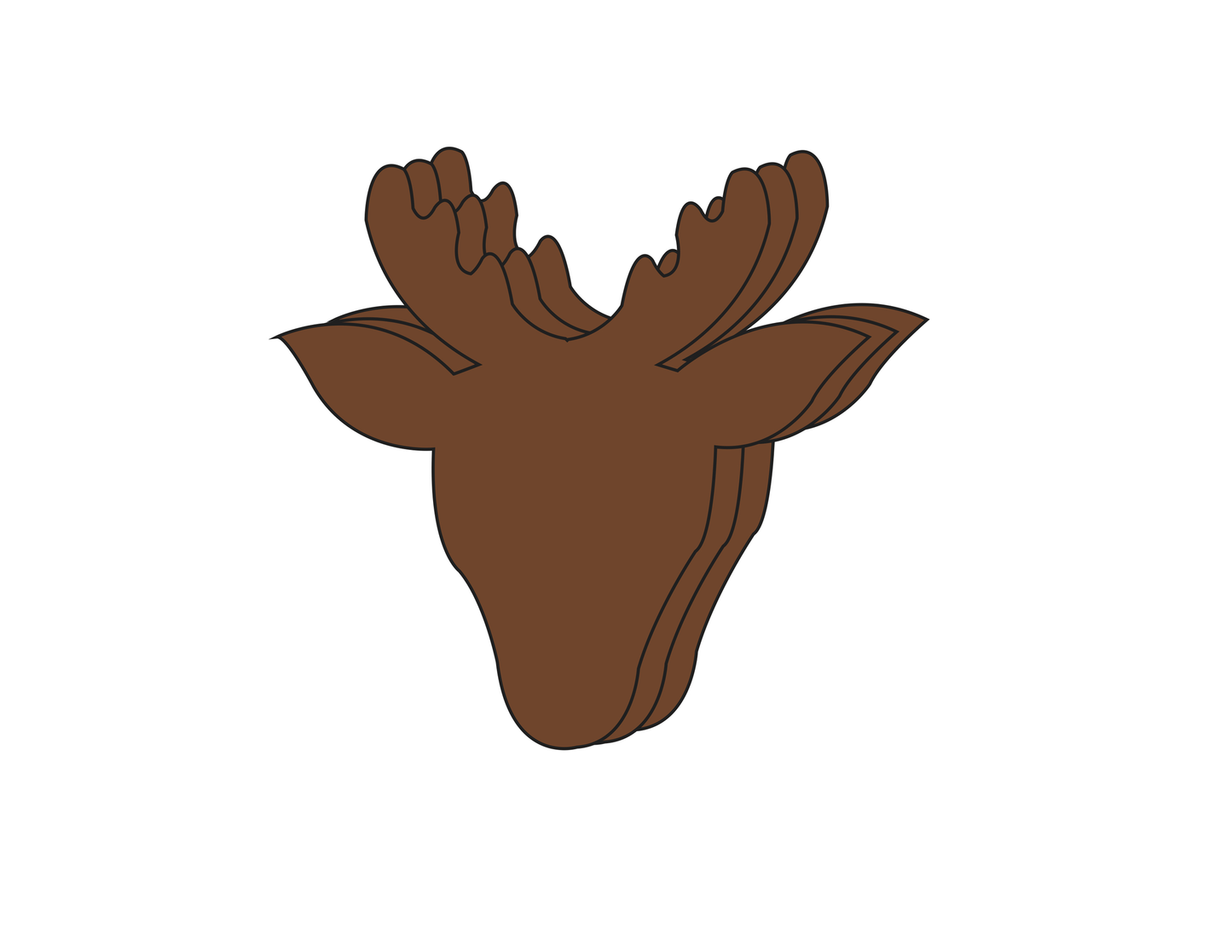 SHAPES ETC. Small Single Color Cut-Out - Reindeer