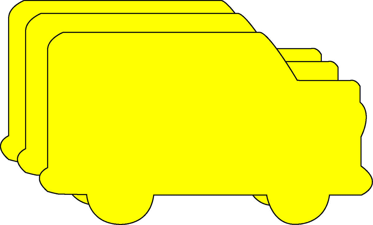 SHAPES ETC. Small Single Color Creative Foam Cut-Outs - School Bus