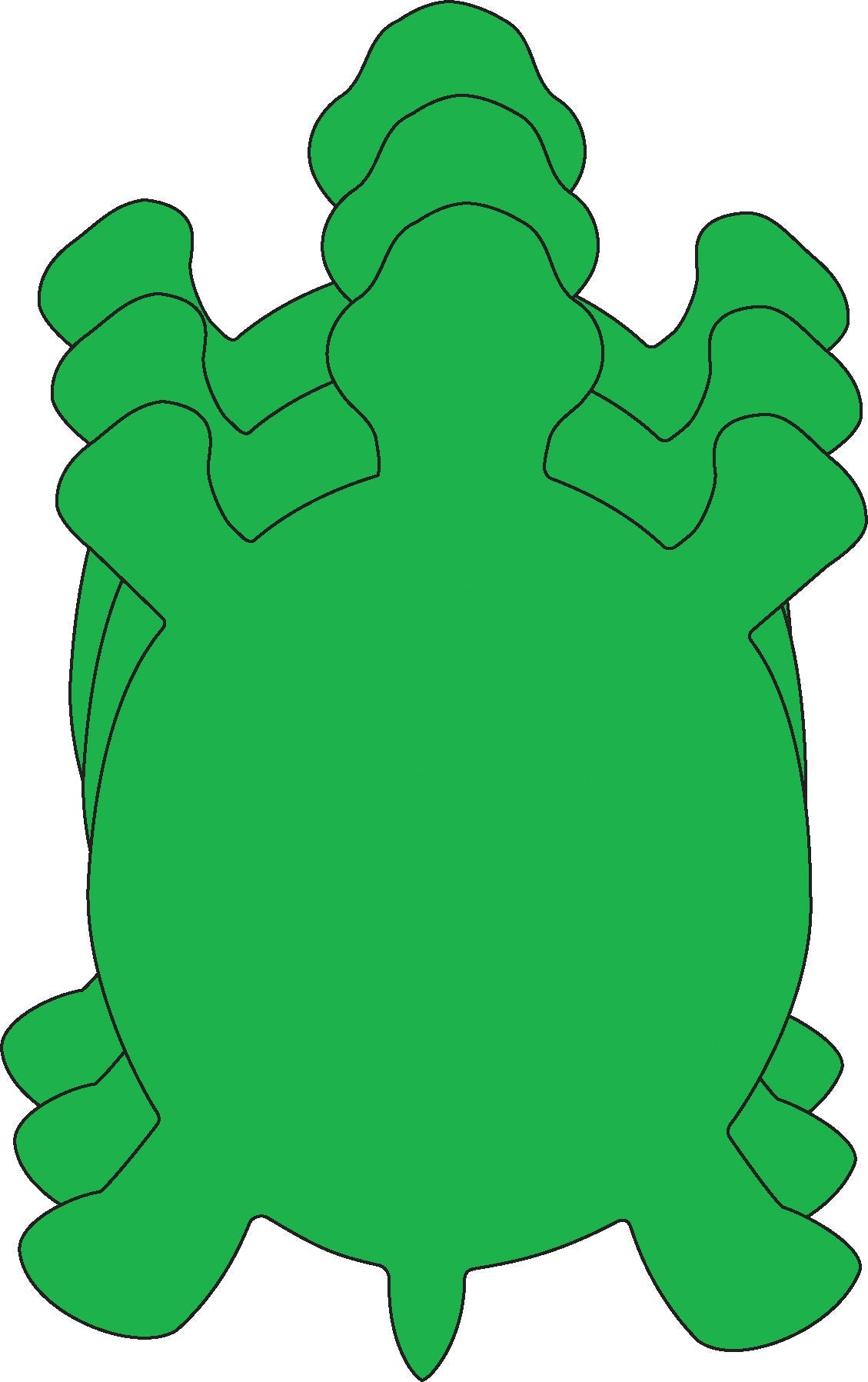 SHAPES ETC. Small Single Color Creative Foam Cut-Outs - Turtle