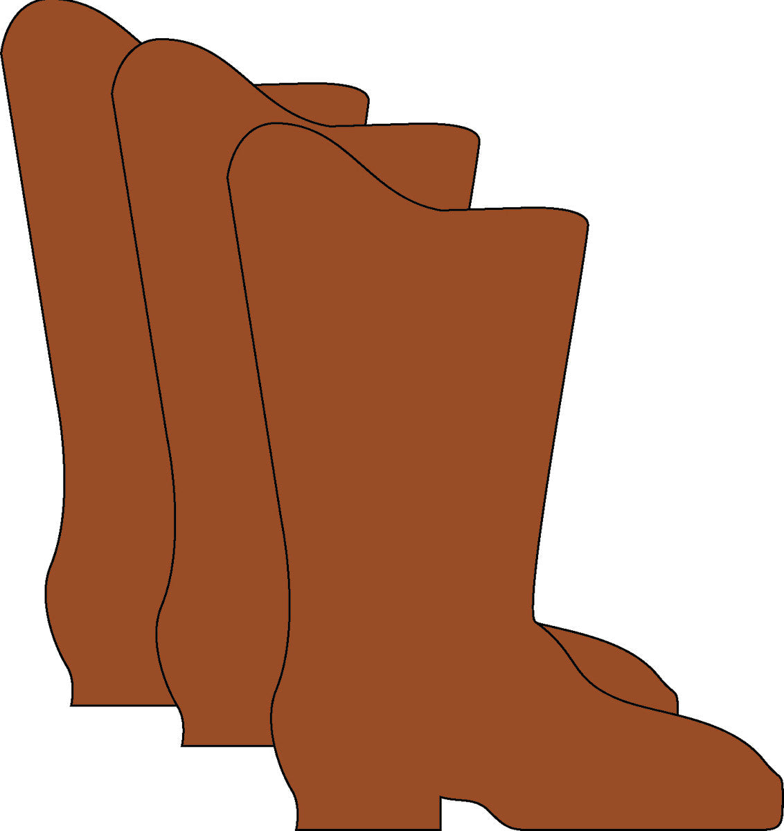 SHAPES ETC. Small Single Color Cut-Out - Boot