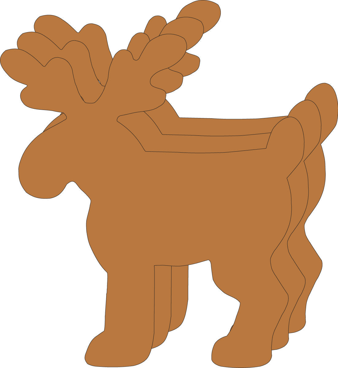 SHAPES ETC. Small Single Color Creative Foam Cut-Outs - Deer