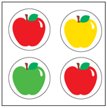 SHAPES ETC. Incentive Stickers - Apple (Pack of 1728)