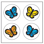 SHAPES ETC. Incentive Stickers - Butterfly (Pack of 1728)