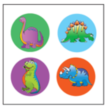 SHAPES ETC. Incentive Stickers - Dinosaurs (Pack of 1728)
