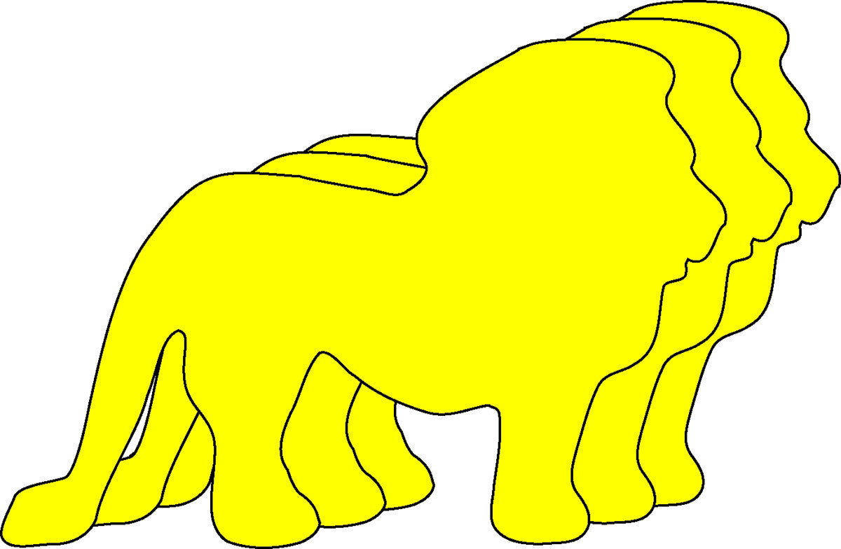 SHAPES ETC. Small Single Color Cut-Out - Lion