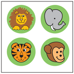 SHAPES ETC. Incentive Stickers - Zoo (Pack of 1728)