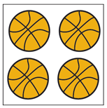 SHAPES ETC. Incentive Stickers - Basketball (Pack of 1728)