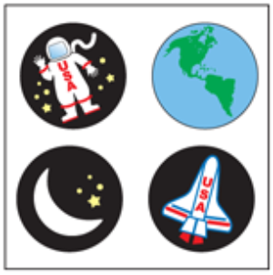 SHAPES ETC. Incentive Stickers - Space (Pack of 1728)