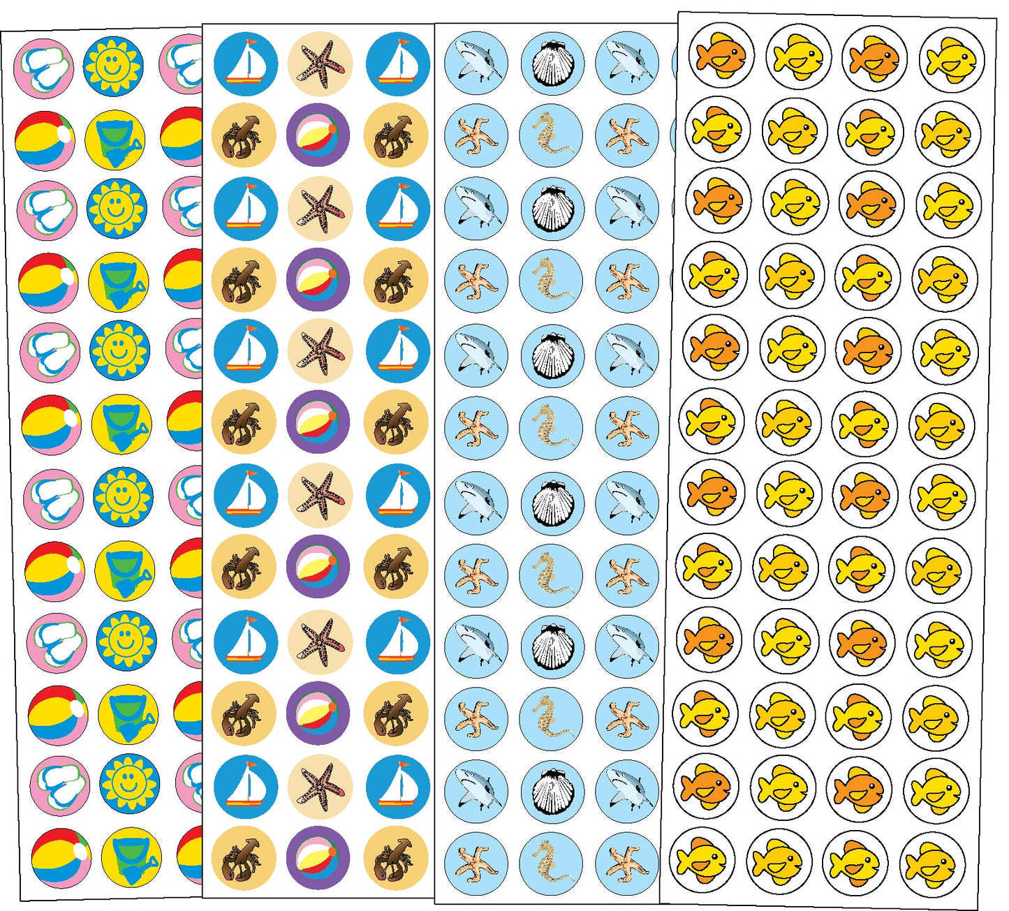 SHAPES ETC. Sticker Set - Beach