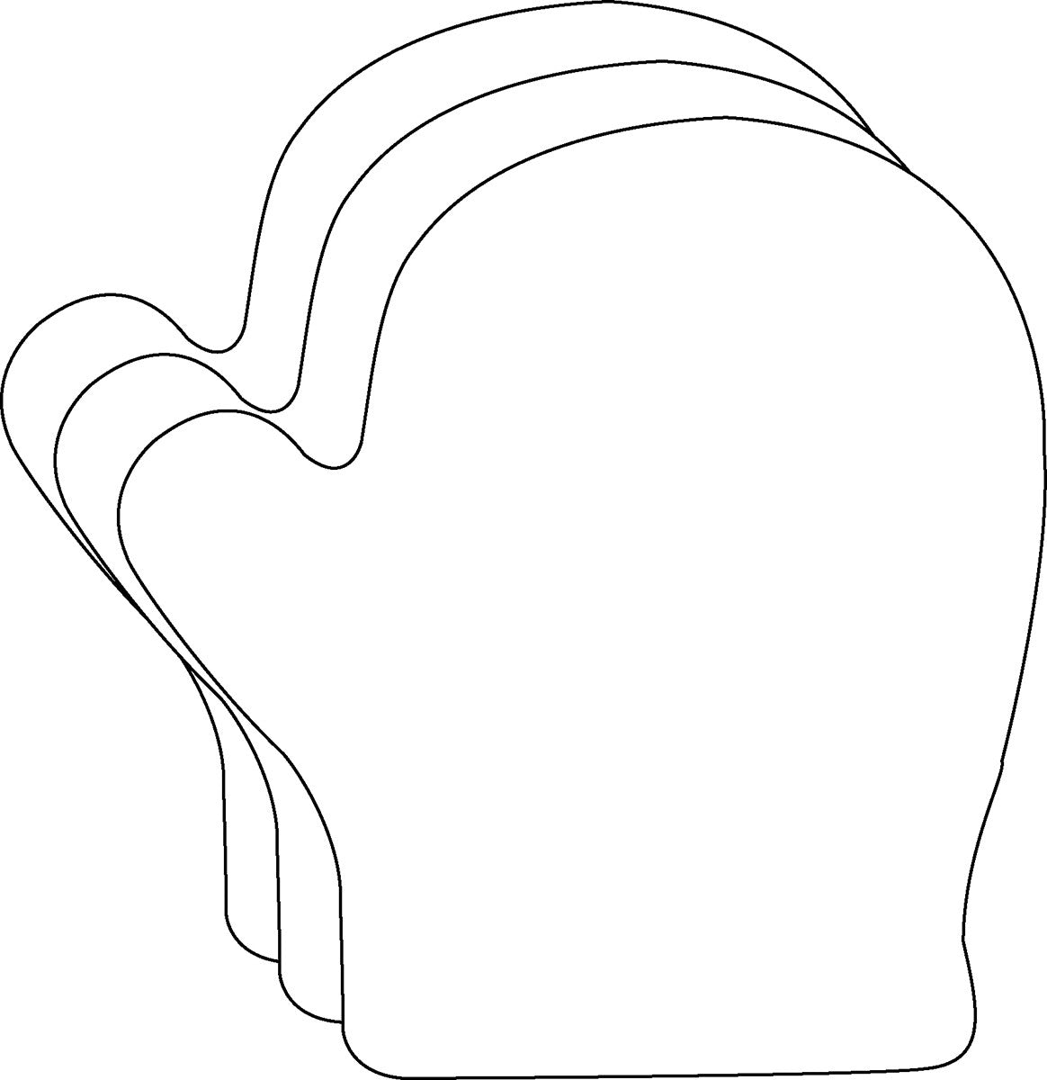 SHAPES ETC. Small Single Color Creative Foam Cut-Outs - Mitten