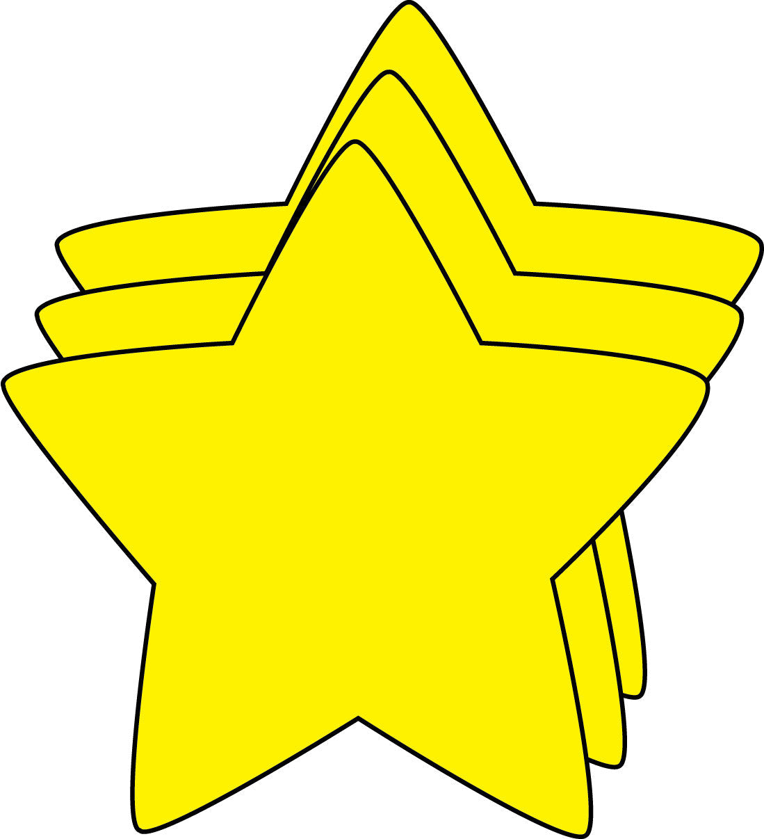 SHAPES ETC. Small Single Color Creative Foam Cut-Outs - Star