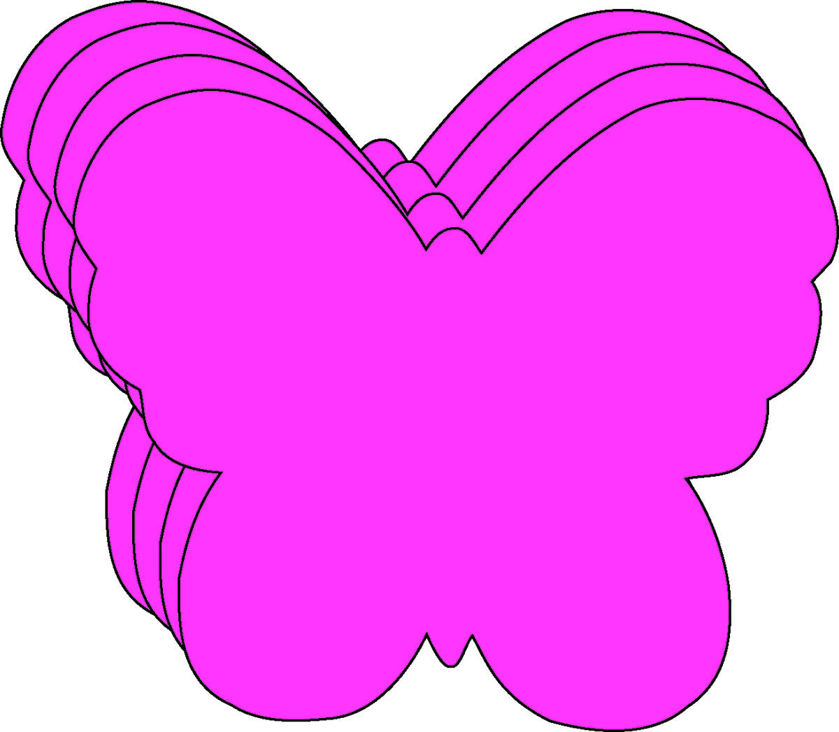 SHAPES ETC. Small Single Color Creative Foam Cut-Outs - Butterfly
