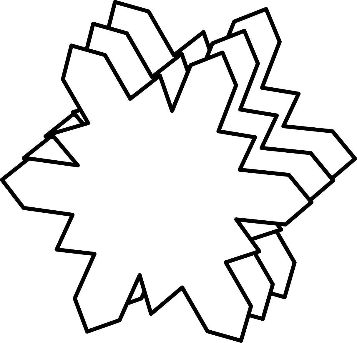 SHAPES ETC. Small Single Color Cut-Out - Snowflake