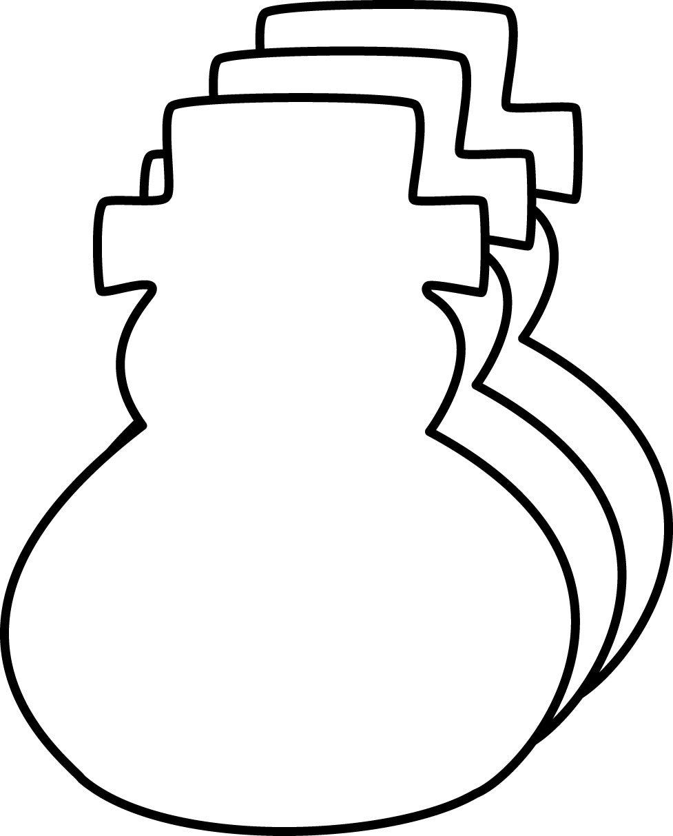 SHAPES ETC. Small Single Color Cut-Out - Snowman