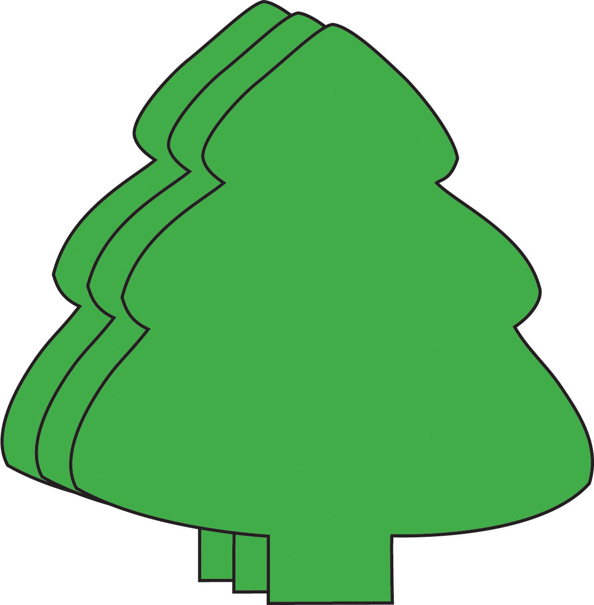 SHAPES ETC. Small Single Color Cut-Out - Evergreen
