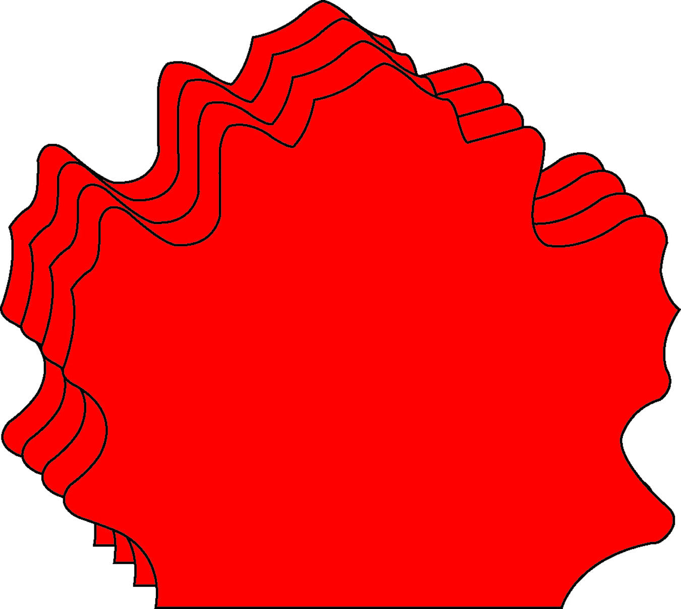 SHAPES ETC. Single Color Leaf Cut-Out - Maple