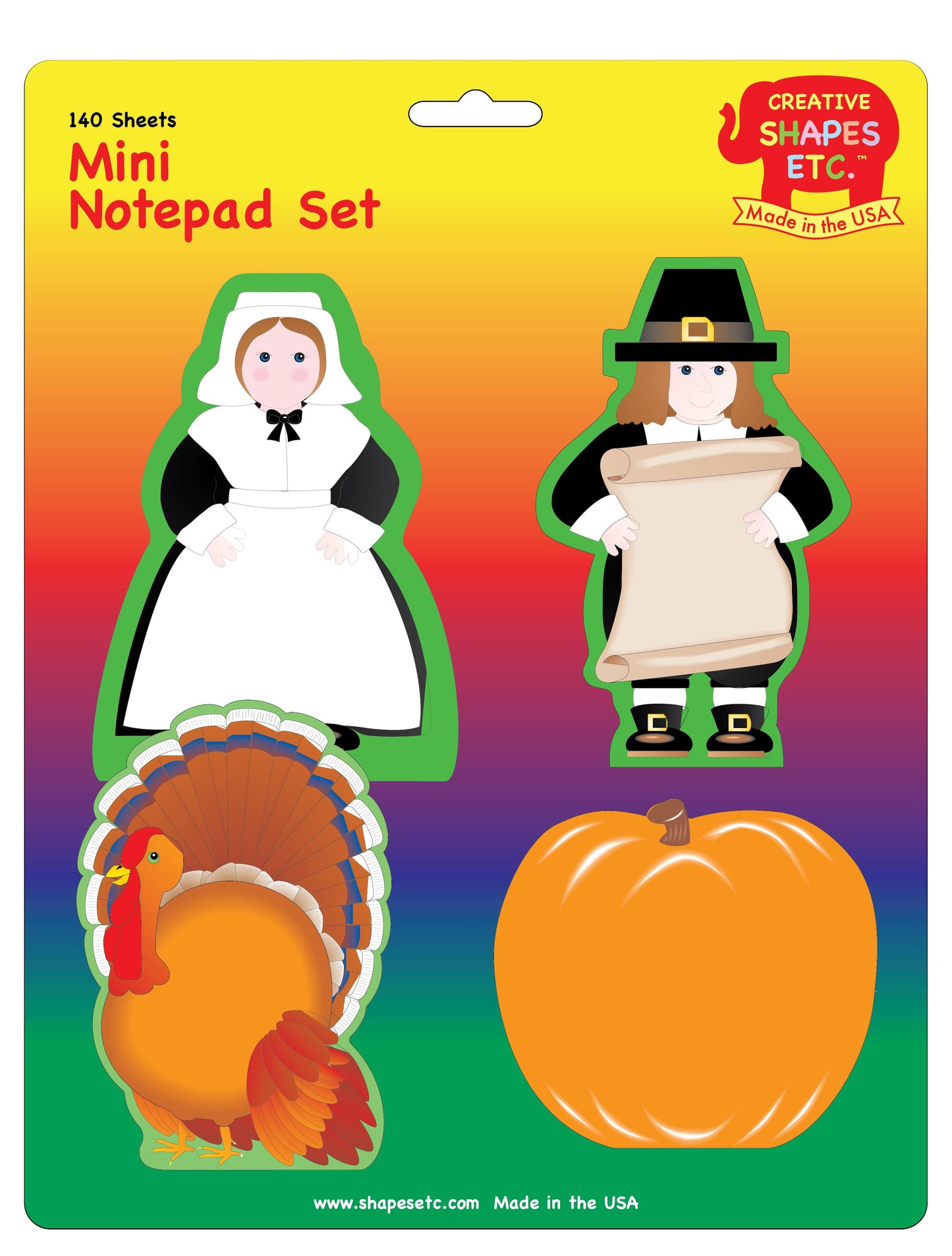 SHAPES ETC. Mini Notepad Set - Thanksgiving