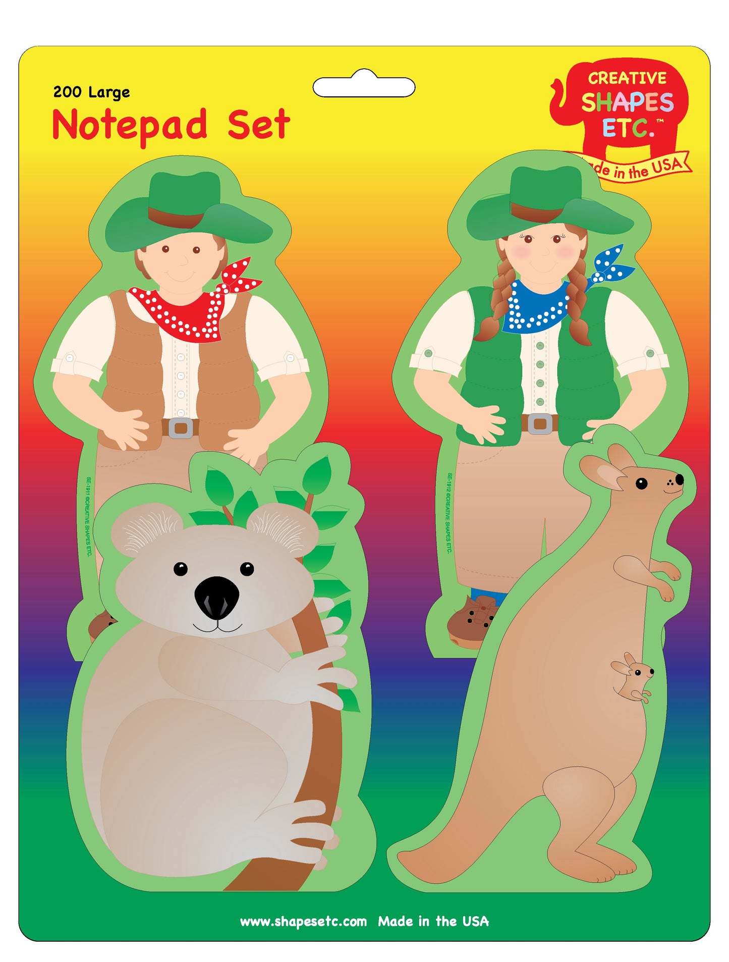 SHAPES ETC.Large Notepad Set - Australian Outback