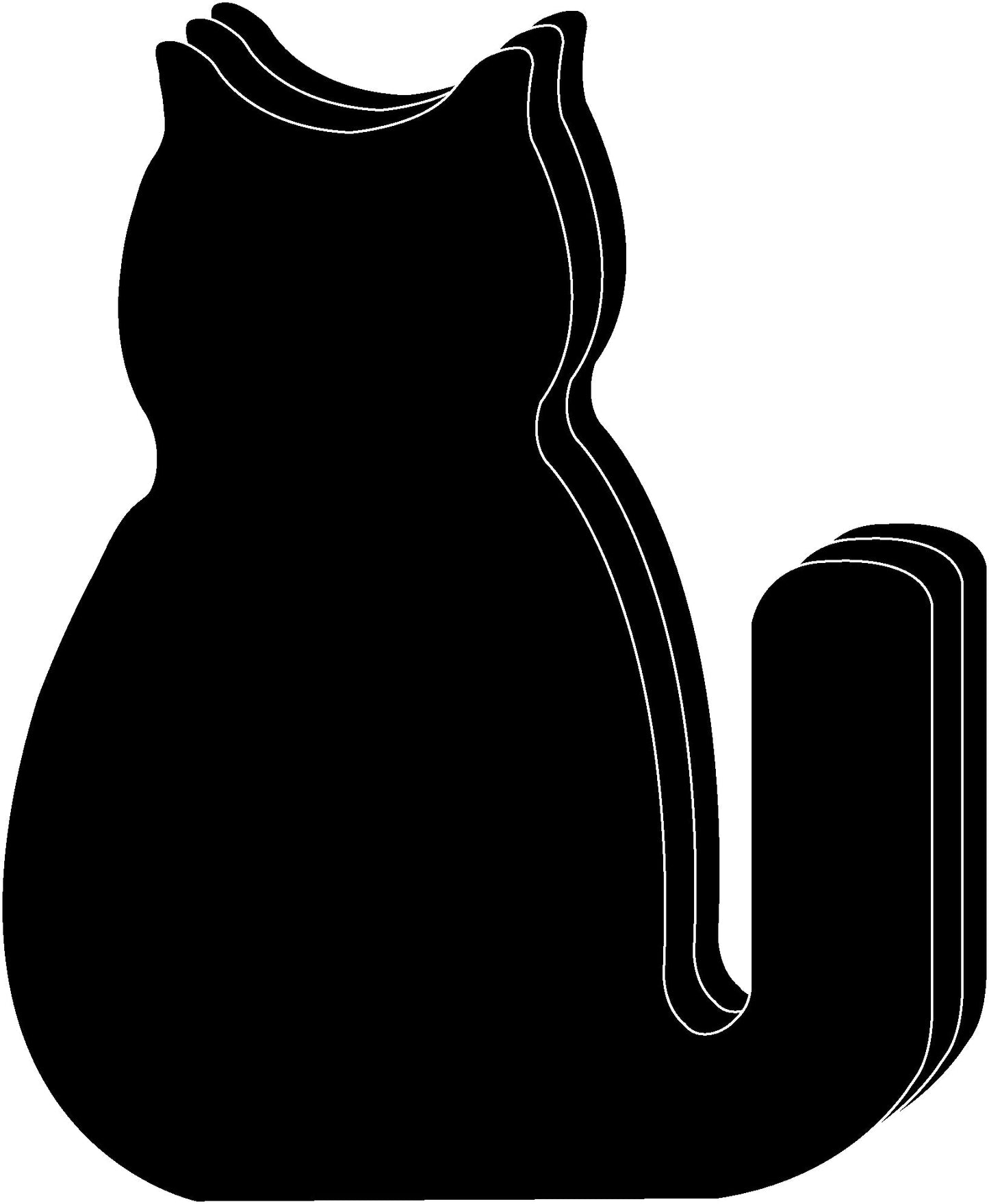 SHAPES ETC. Halloween Black Cat Single Color Super Cut-Outs- 8” x 10”