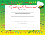 SHAPES ETC. Recognition Certificate - Spelling Achievement