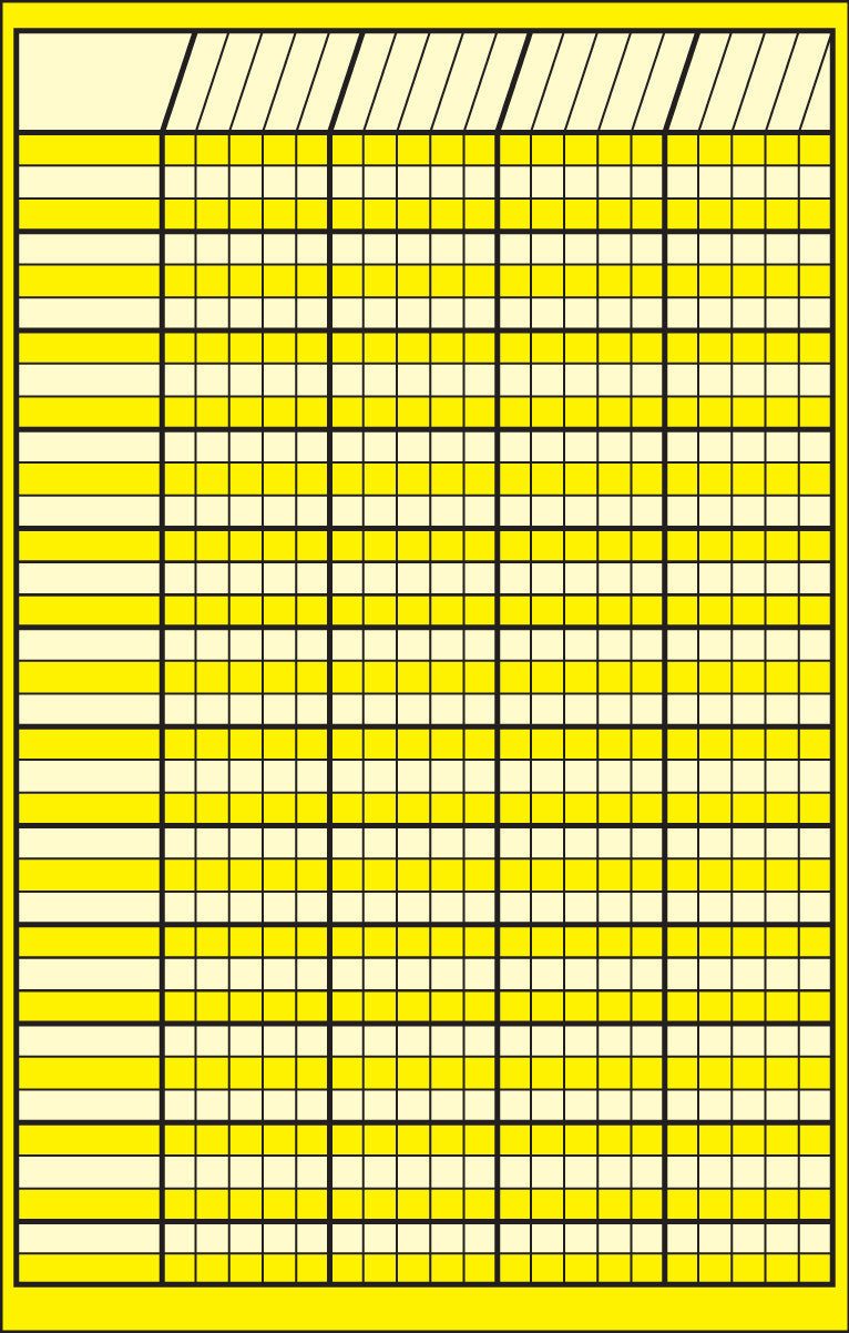 SHAPES ETC. Small Incentive Chart - Yellow