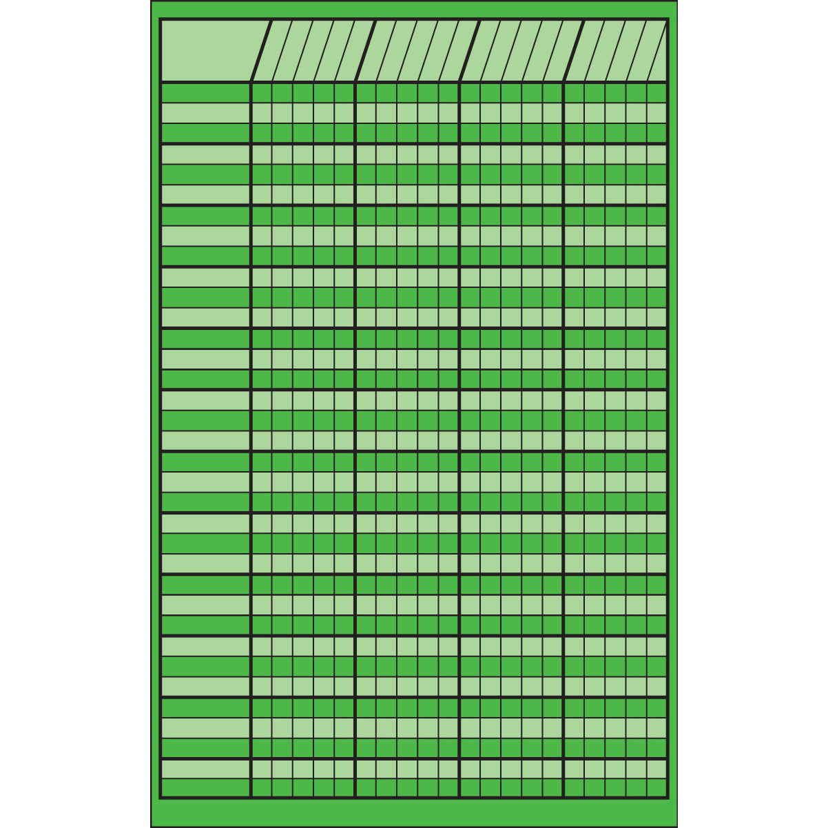 SHAPES ETC. Small Incentive Chart - Green