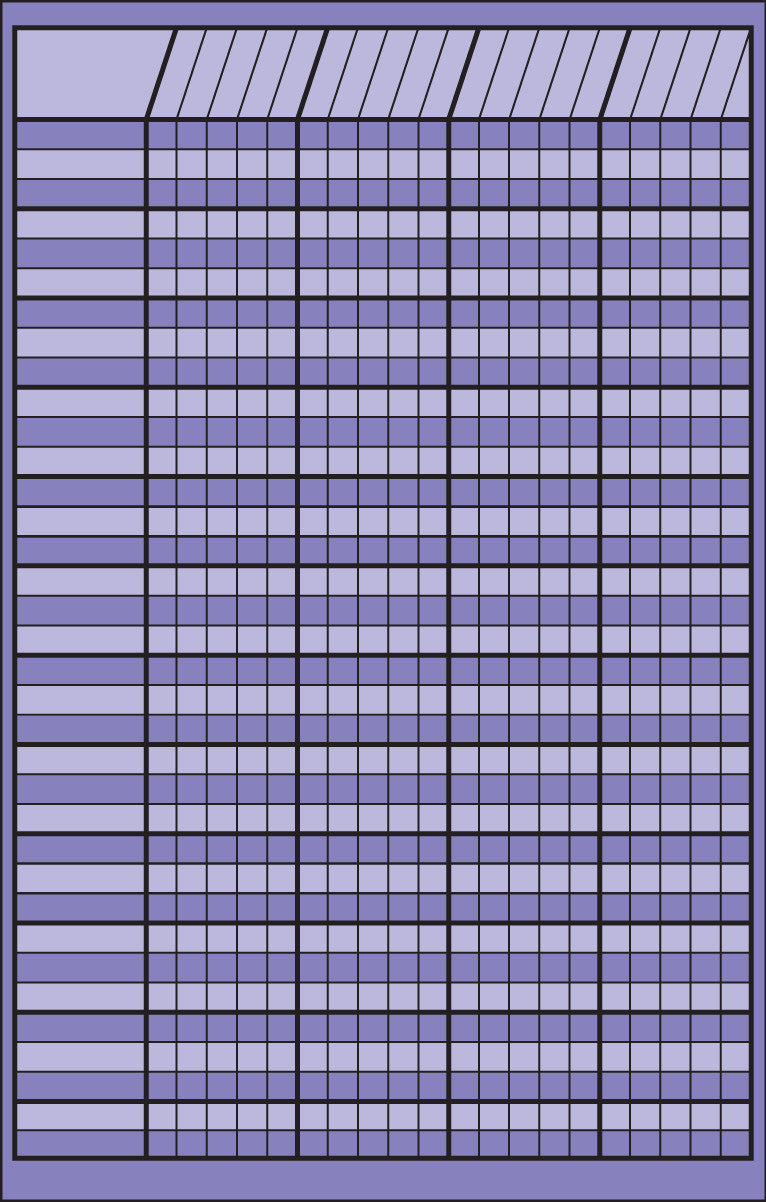 SHAPES ETC. Small Incentive Chart - Lavender