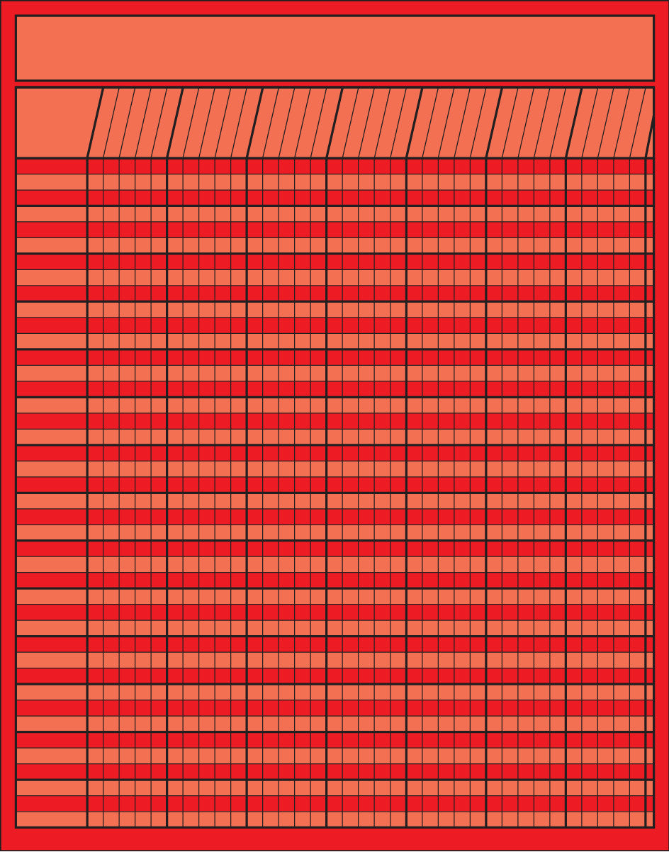 SHAPES ETC. Vertical Chart - Red